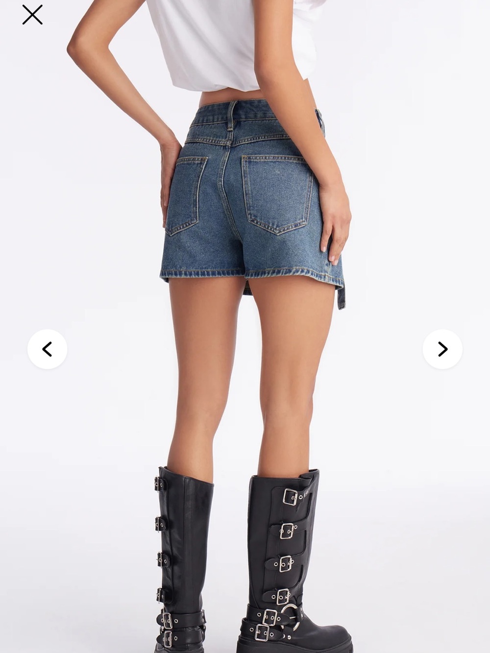 Fashion Nova NWOT Kristy Denim Cargo Skort